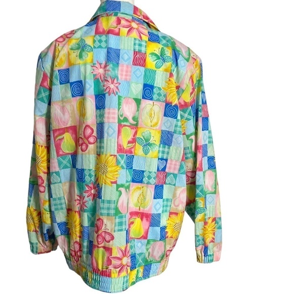 Koret Vintage 80s 90s Patchwork Print Windbreaker Zip Up Jacket - Picture 3 of 14